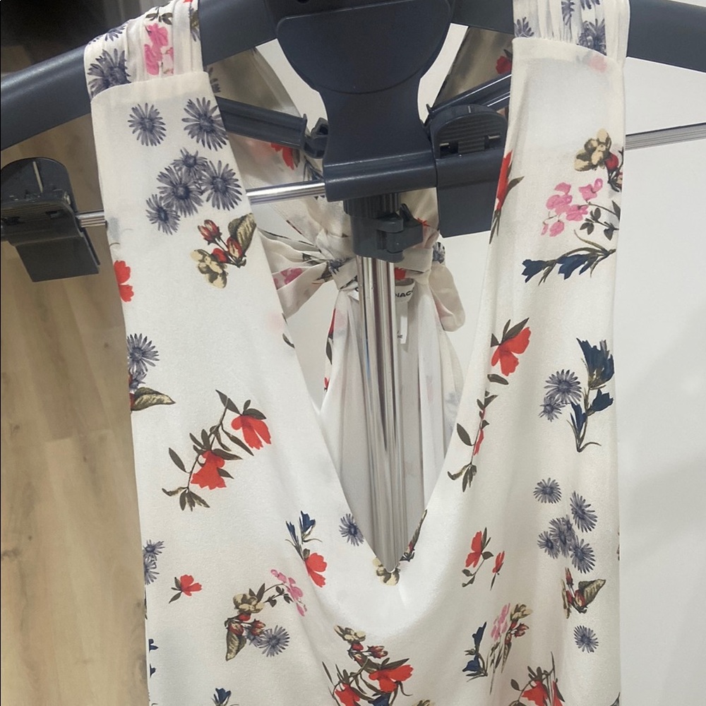 Club Monaco Floral Print Midi Dress in Pure Silk - Picture 6 of 12